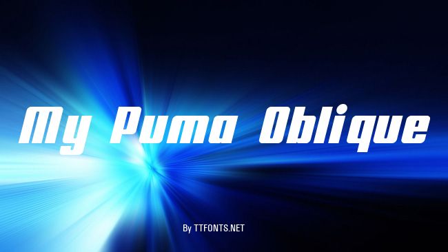 My Puma Oblique example